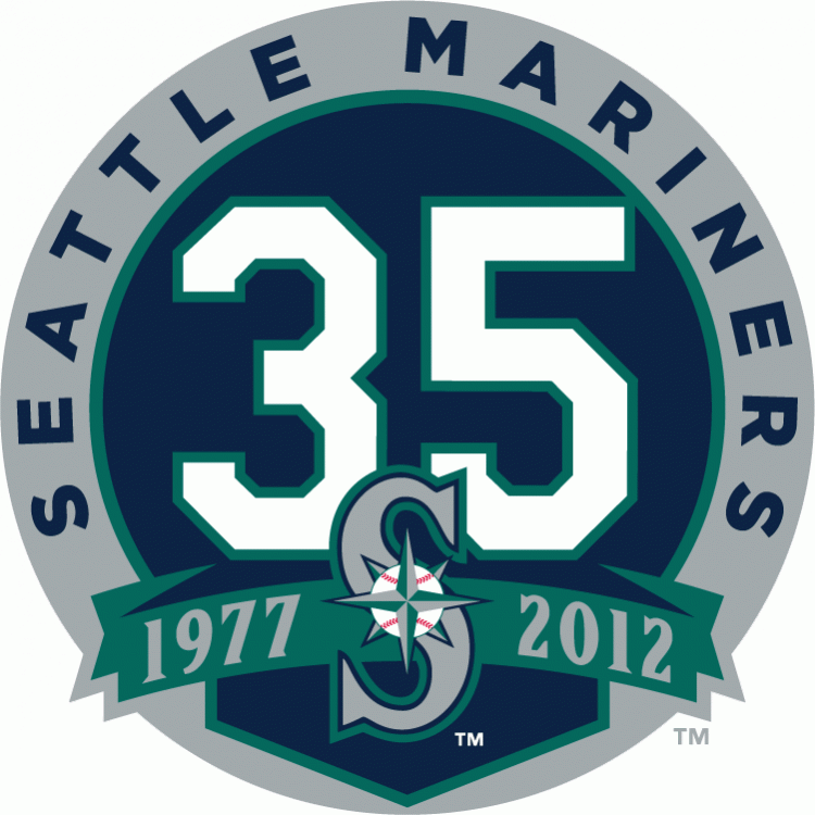 Seattle Mariners 2012 Anniversary Logo fabric transfer